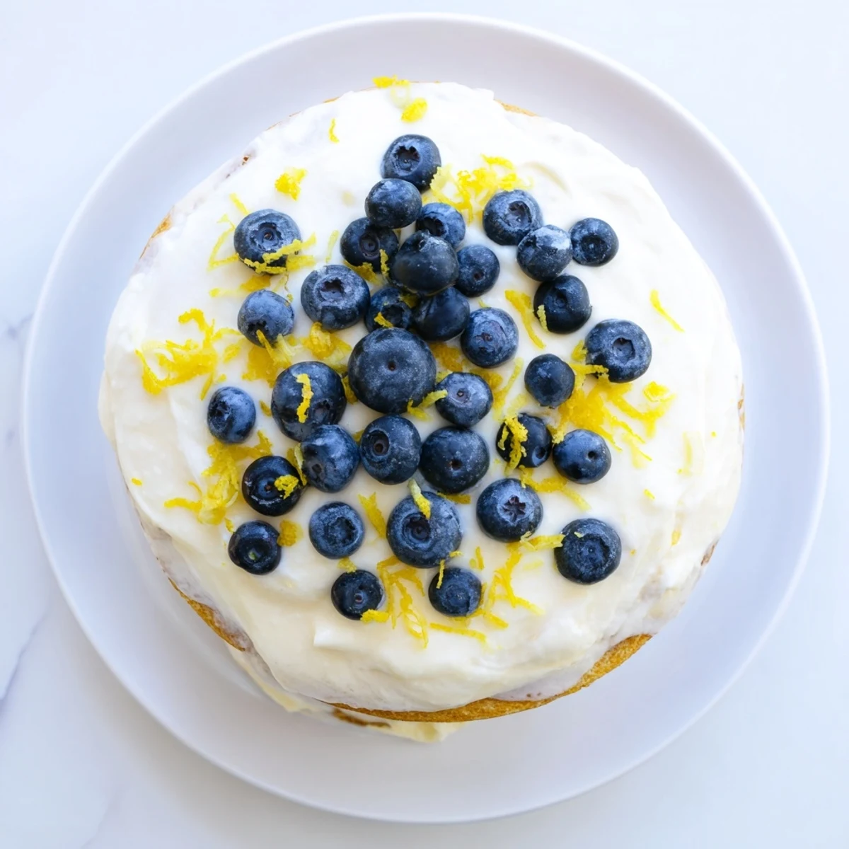 Lemon Blueberry Cake Cream Cheese