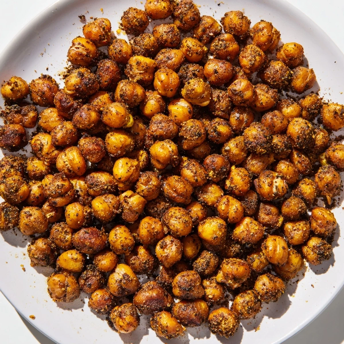 Serve these Spicy Roasted Chickpeas with Cumin over a fresh salad or enjoy them as a savory snack.