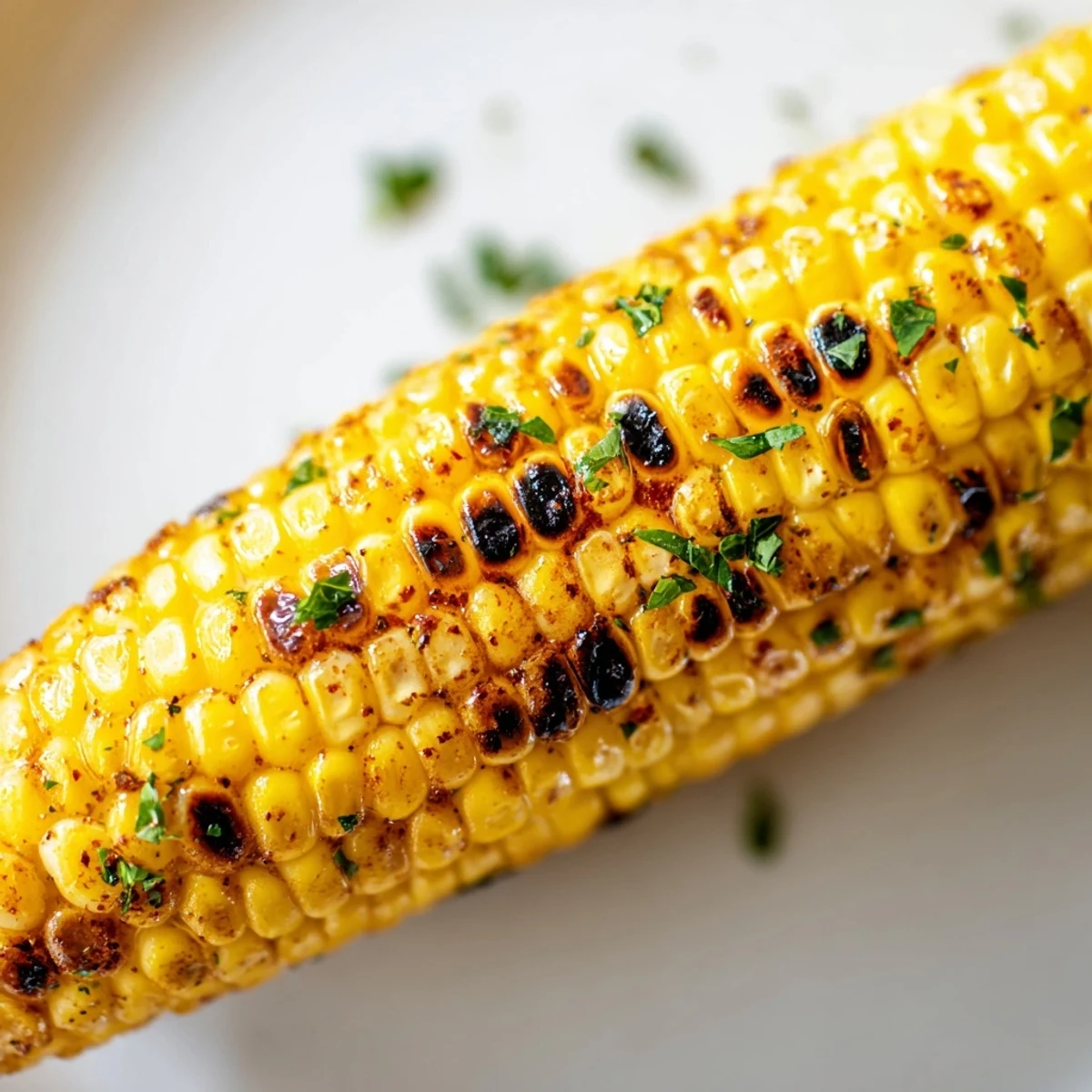 Summer barbecue side dish of vibrant, spicy corn on the cob, ready to be enjoyed at a picnic.