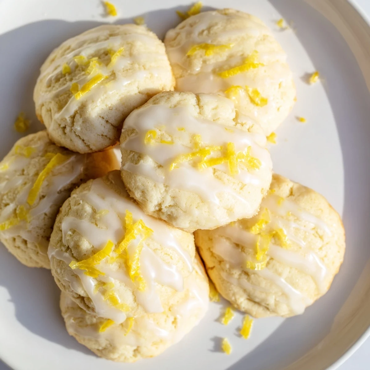 Golden Lemon Ricotta Cookies with Glaze cooling on a wire rack, highlighting their tender crumb and zesty aroma for a delightful tea-time treat.