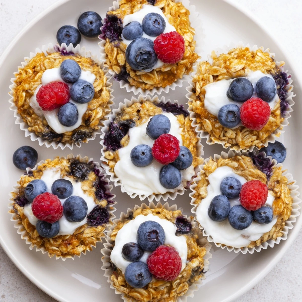 Baked Oatmeal Cups with Greek Yogurt