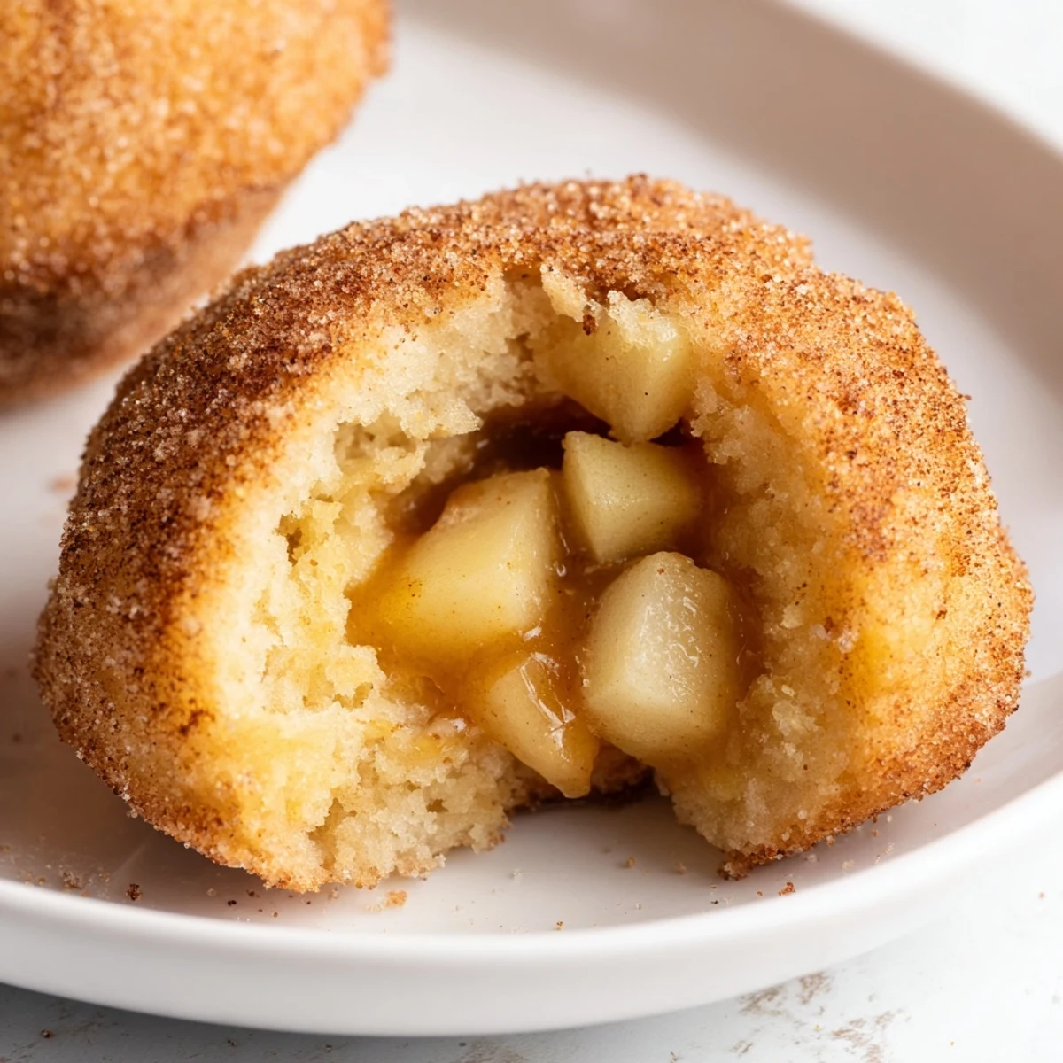 Freshly baked caramel apple pie bombs drizzled with extra caramel sauce and vanilla ice cream