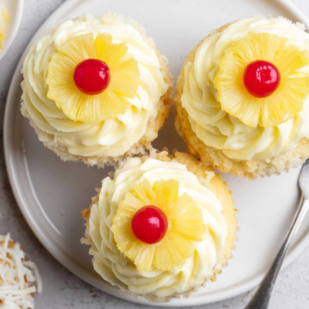 Airy, sweet Dole Whip Cupcakes Recipe cooling on rack, ready to pipe frosting