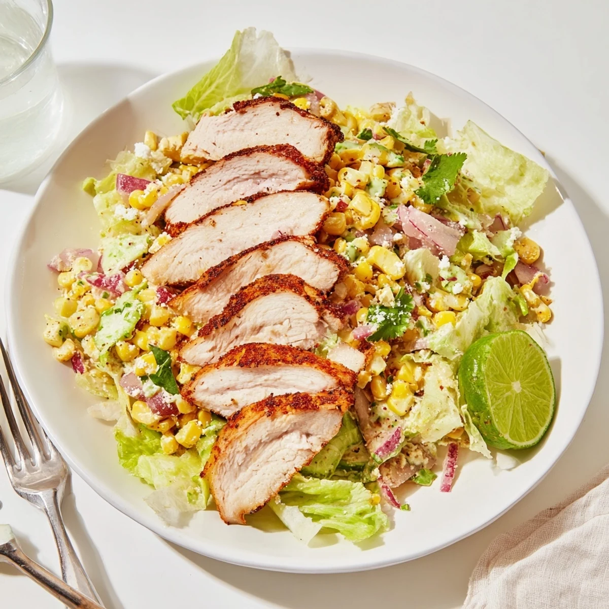 A close-up of Quick Mexican Street Corn Chicken Wraps on warm tortillas, zesty crema.