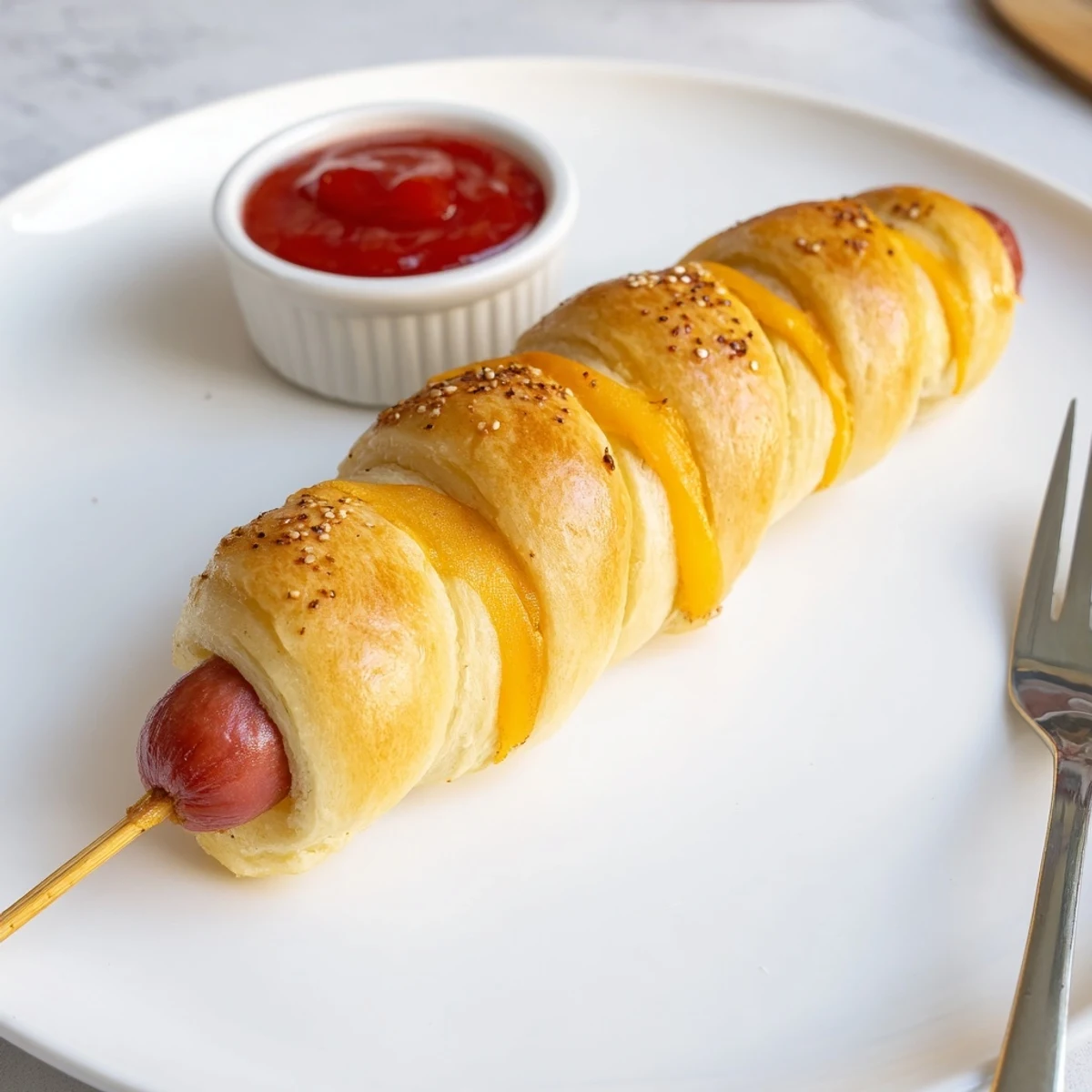 Warm Firecracker Hot Dogs Recipe plated with ketchup, mustard, and crisp edges