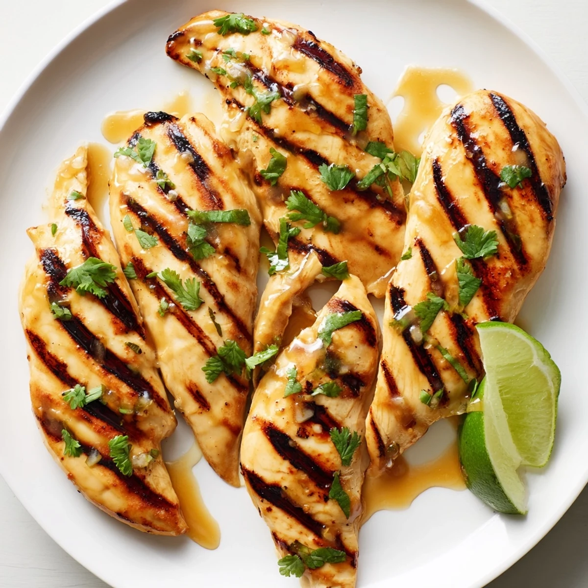 Perfectly grilled Key West chicken served with zesty citrus flavors and green cilantro sprinkled over the tender meat