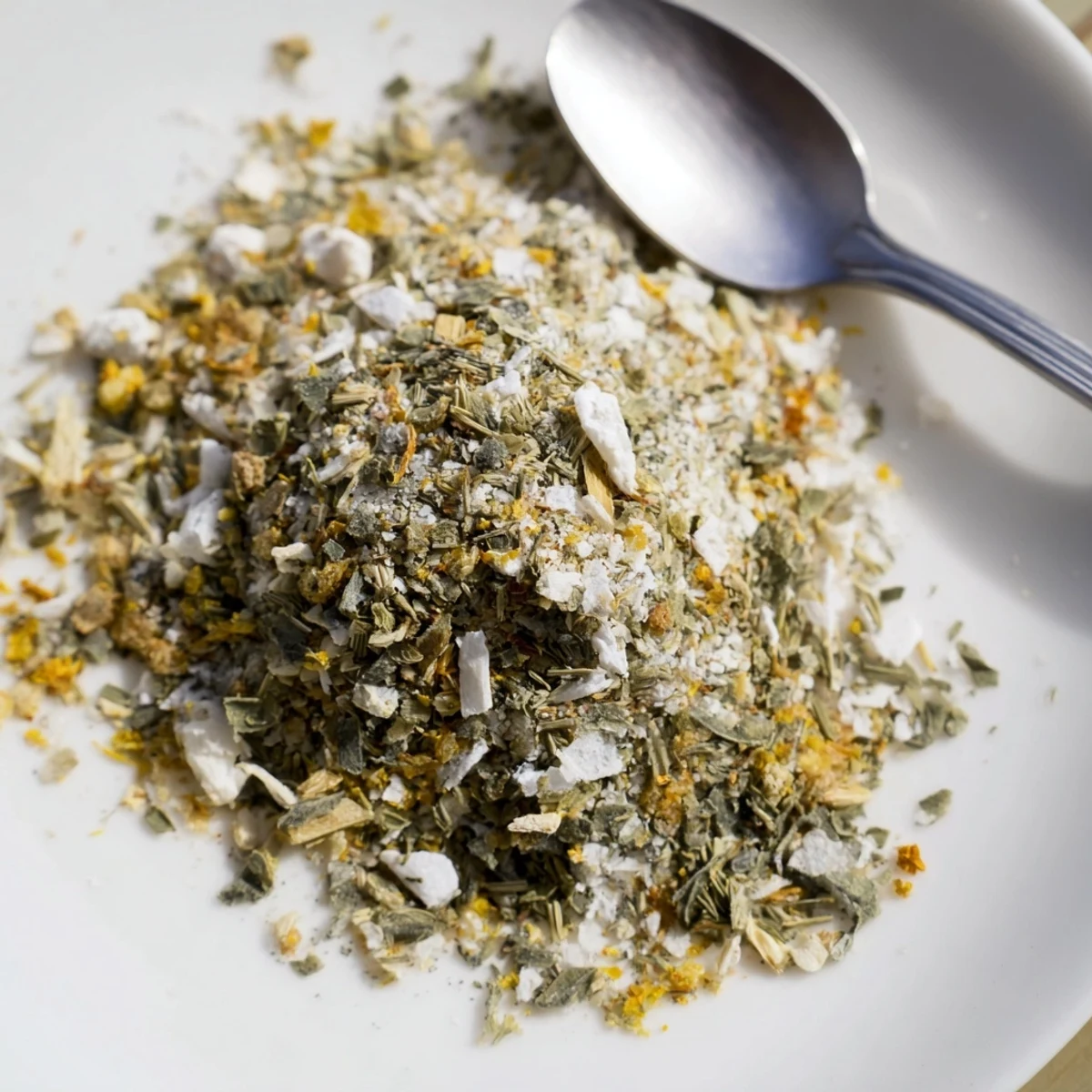 Bright tangy herb blend sprinkled on roasted vegetables — Dehydrated Tzatziki Seasoning Mix