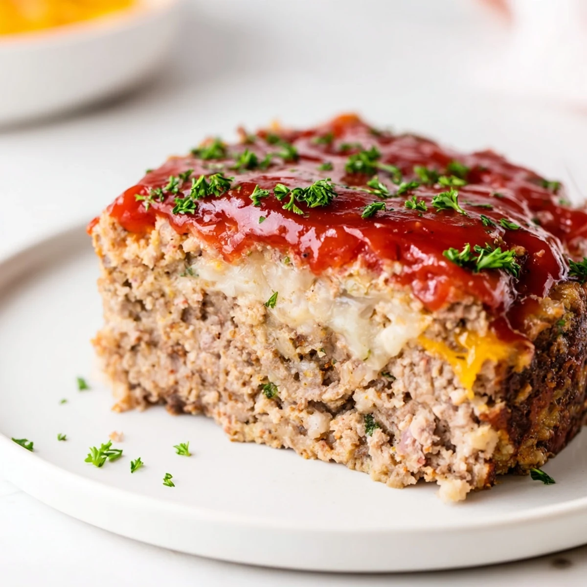 Hearty Meatloaf Casserole with golden melted cheddar and steaming mashed potatoes.