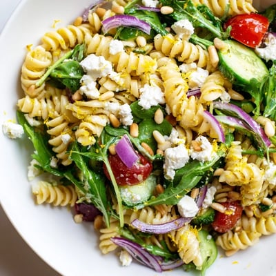 Quick Lemon Arugula Pasta Salad