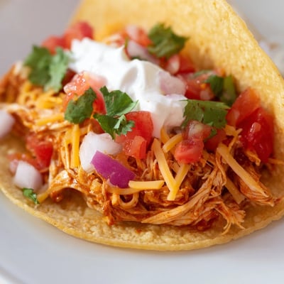 Slow Cooker Shredded Chicken Tacos